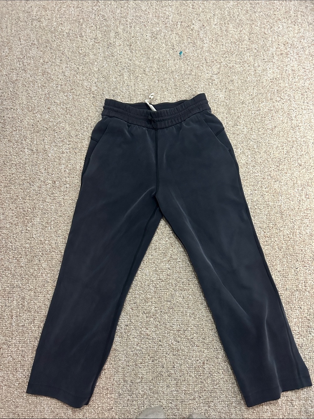 Womens lulu Black Elastic-Waist Pull-On Bottoms